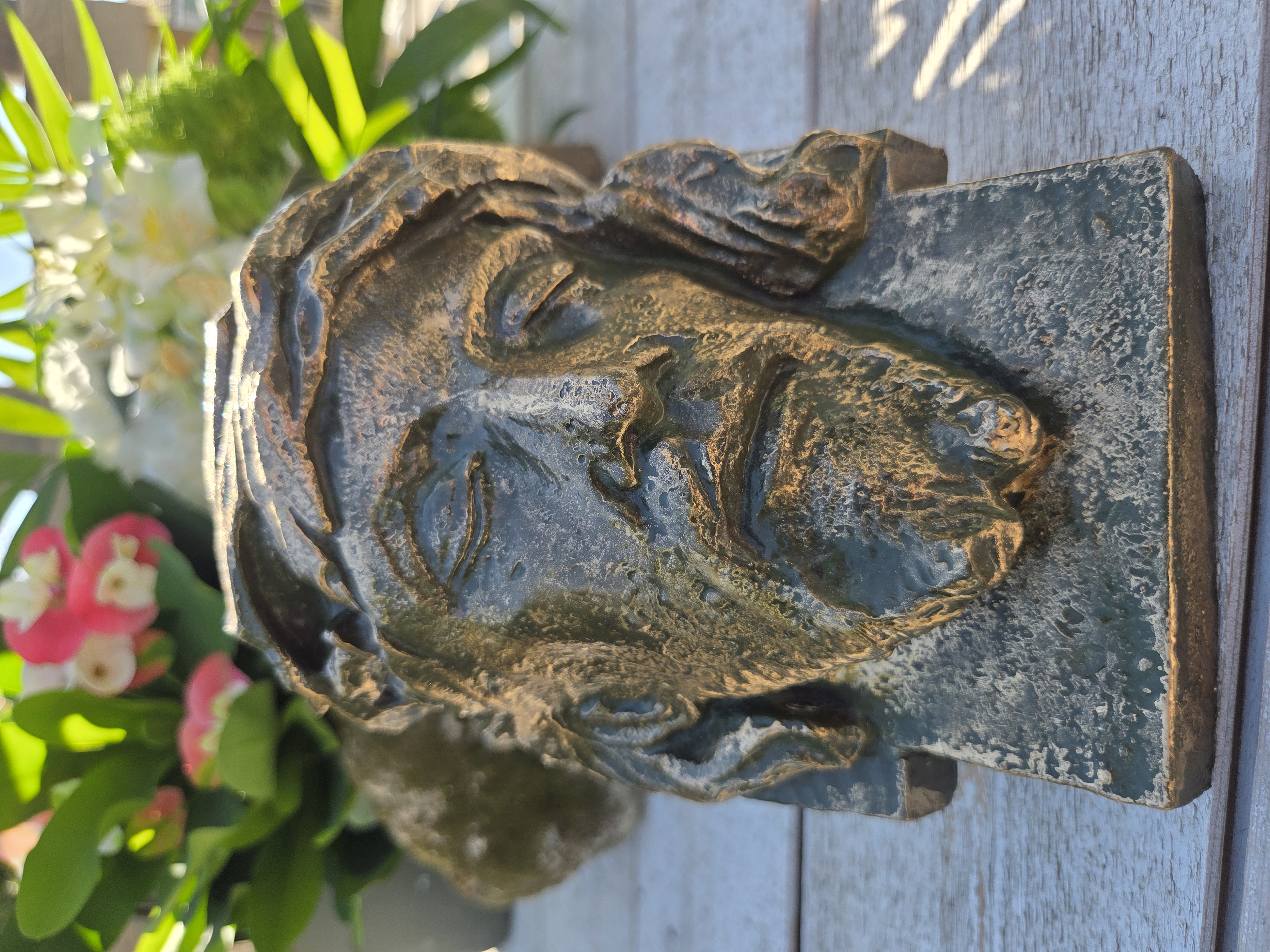 Buste Christ effet bronze